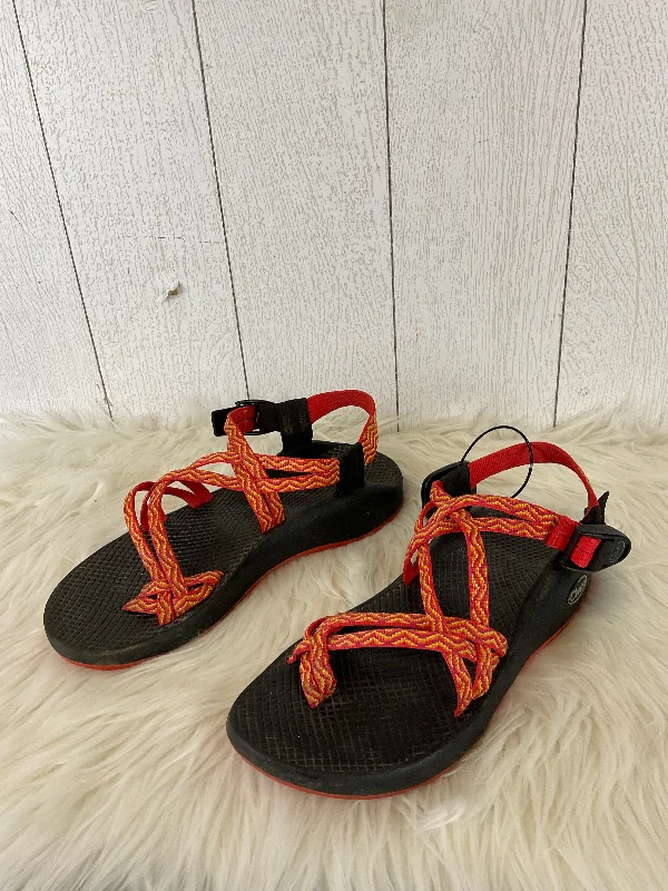 Polished Look Red Sandals Flip Flops Chacos, Size 7