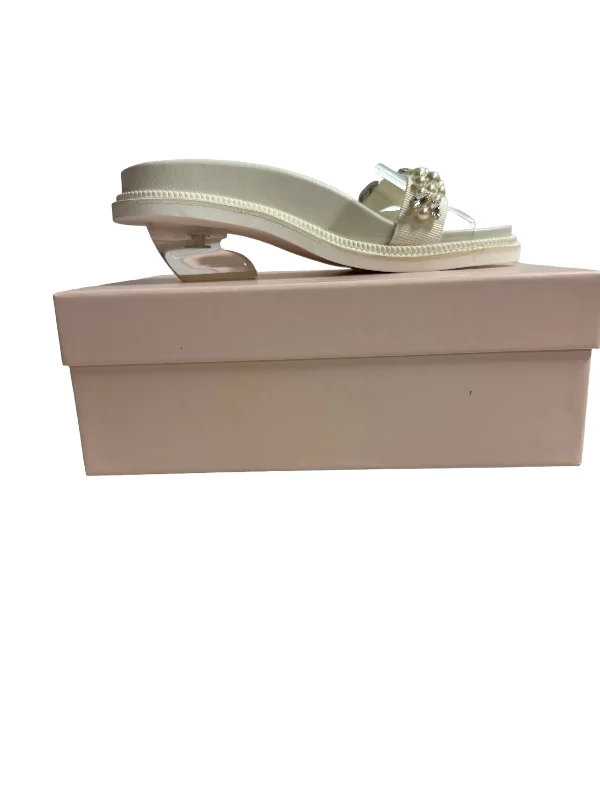 Luxe Sensation Cream Sandals Luxury Designer Simone Rocha, Size 10