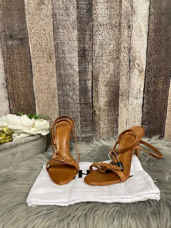 Urban Chic Brown Sandals Heels Stiletto Cme, Size 6