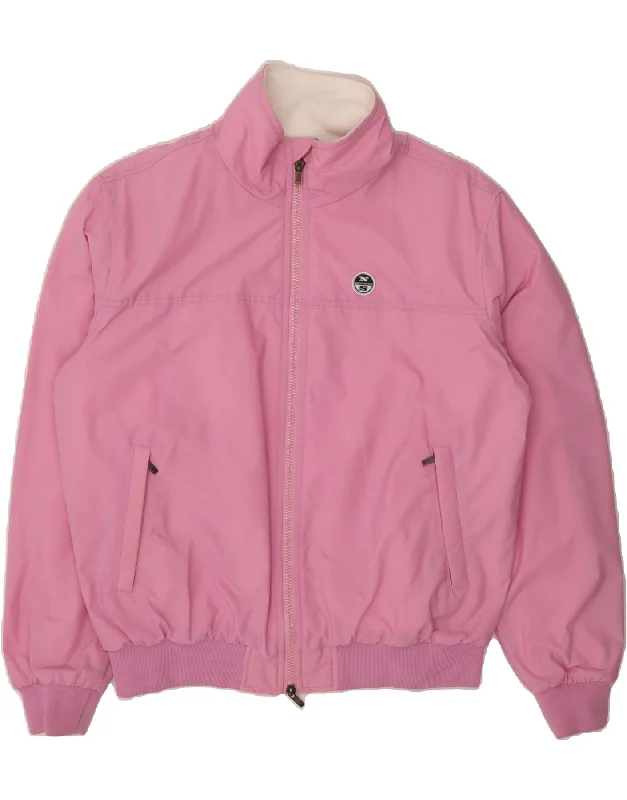 NORTH SAILS Mens Bomber Jacket UK 40 Large Pink Polyamide