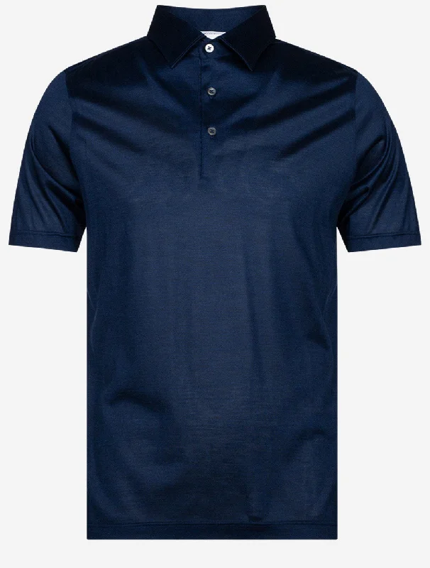 Silk Polo Navy