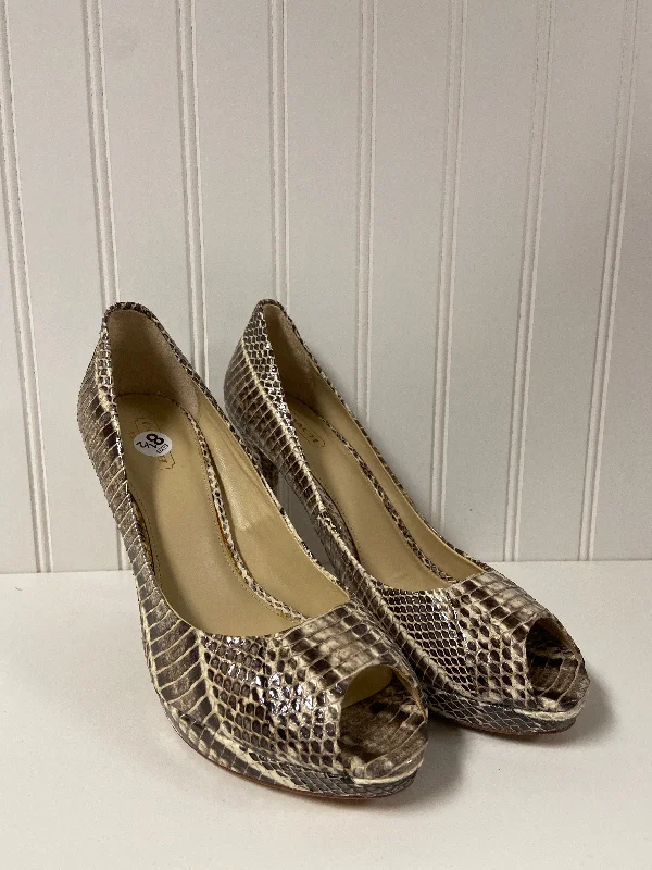 Statement Elegance Snakeskin Print Sandals Designer Coach, Size 8.5