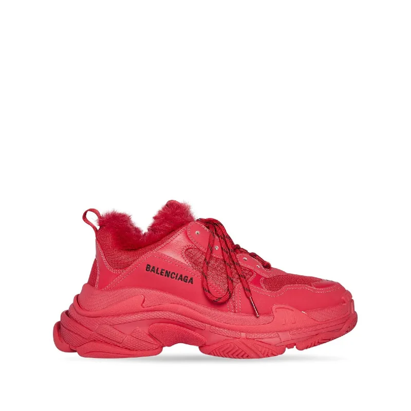 Urban Flair Balenciaga Triple S Fur Sneakers