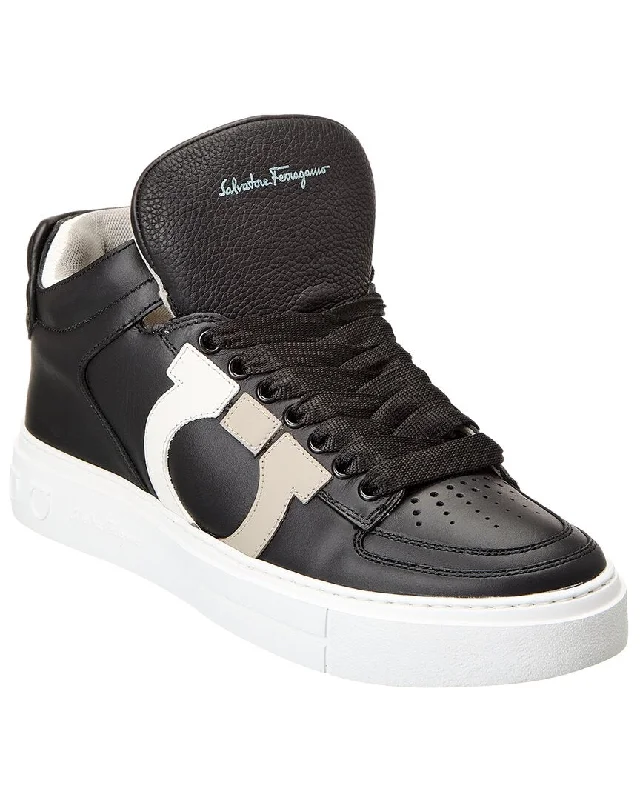 Fashion Innovation Ferragamo Marvelous Leather High-Top Sneaker