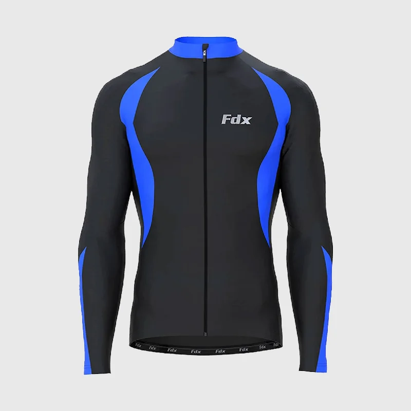 Fdx Viper Men's & Boy's Blue Thermal Roubaix Long Sleeve Cycling Jersey