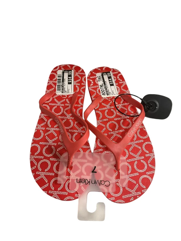 Runway Ready Sandals Flip Flops By Calvin Klein  Size: 7