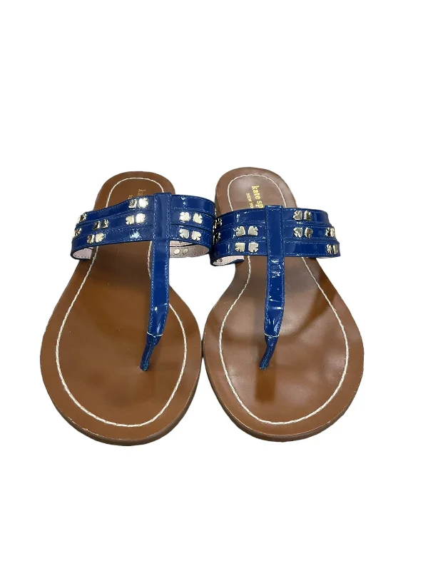 Glam Touch Blue Sandals Designer Kate Spade, Size 10