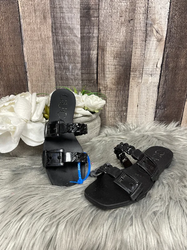 Classic Look Black Sandals Luxury Designer Gucci