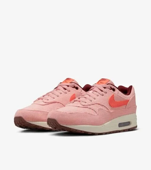 Unique Patterns Nike Air Max 1 PRM FB8915-600 Mens Coral Stardust Running Shoes Size US 9 XXX741