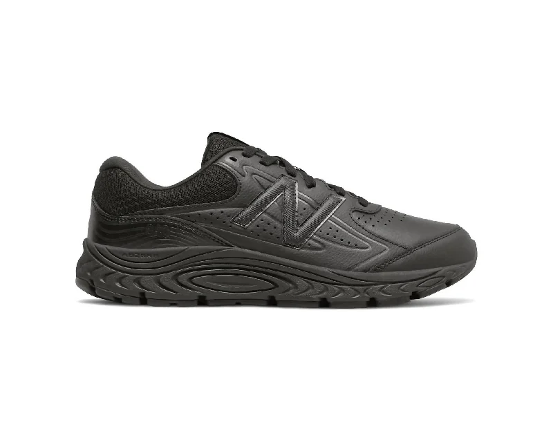 Luxe Feel Men's Walking Shoes ( 4E Width ) In All Black