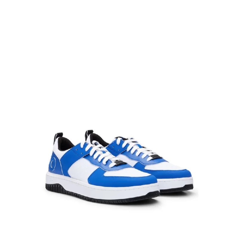 Opulent Appeal Mixed-material trainers with raised-logo backtab