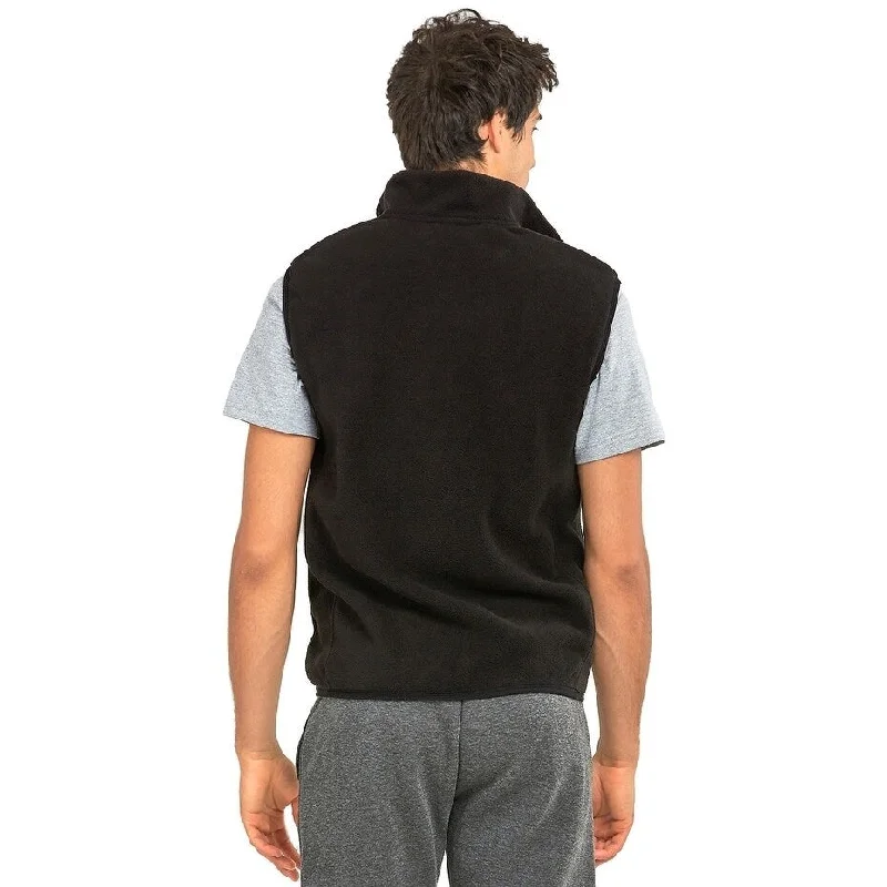 KNOCKER Men's Polar Fleece Vest - Black