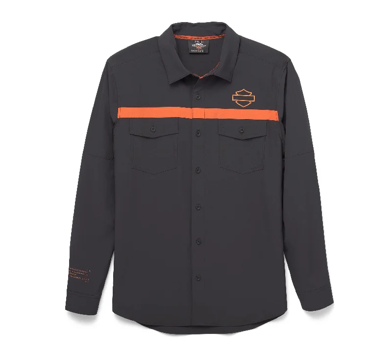 Harley-Davidson Men's Performance Mesh Inset Shirt - 96034-22VM