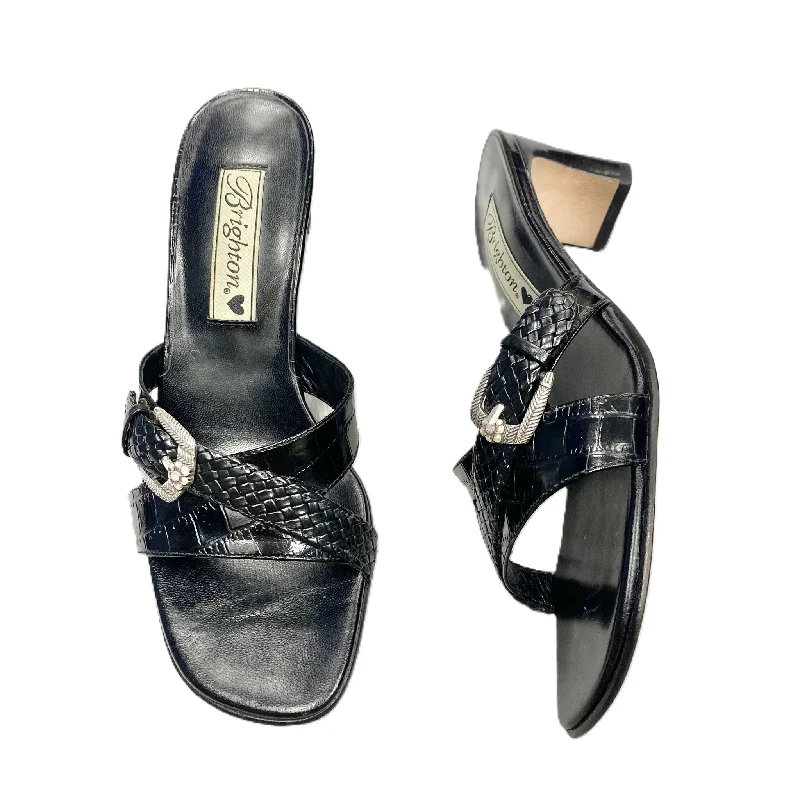 Subdued Elegance Black Sandals Designer By Brighton, Size: 6