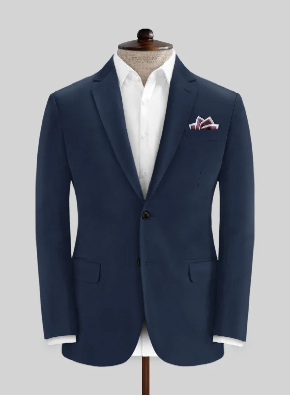 Italian Navy Blue Cotton Stretch Jacket