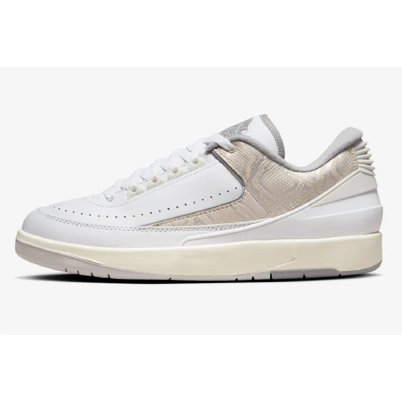 Contemporary Twist Nike Air Jordan 2 Retro Low White/Cement Grey-Sanddrift  DV9956-100 Men's