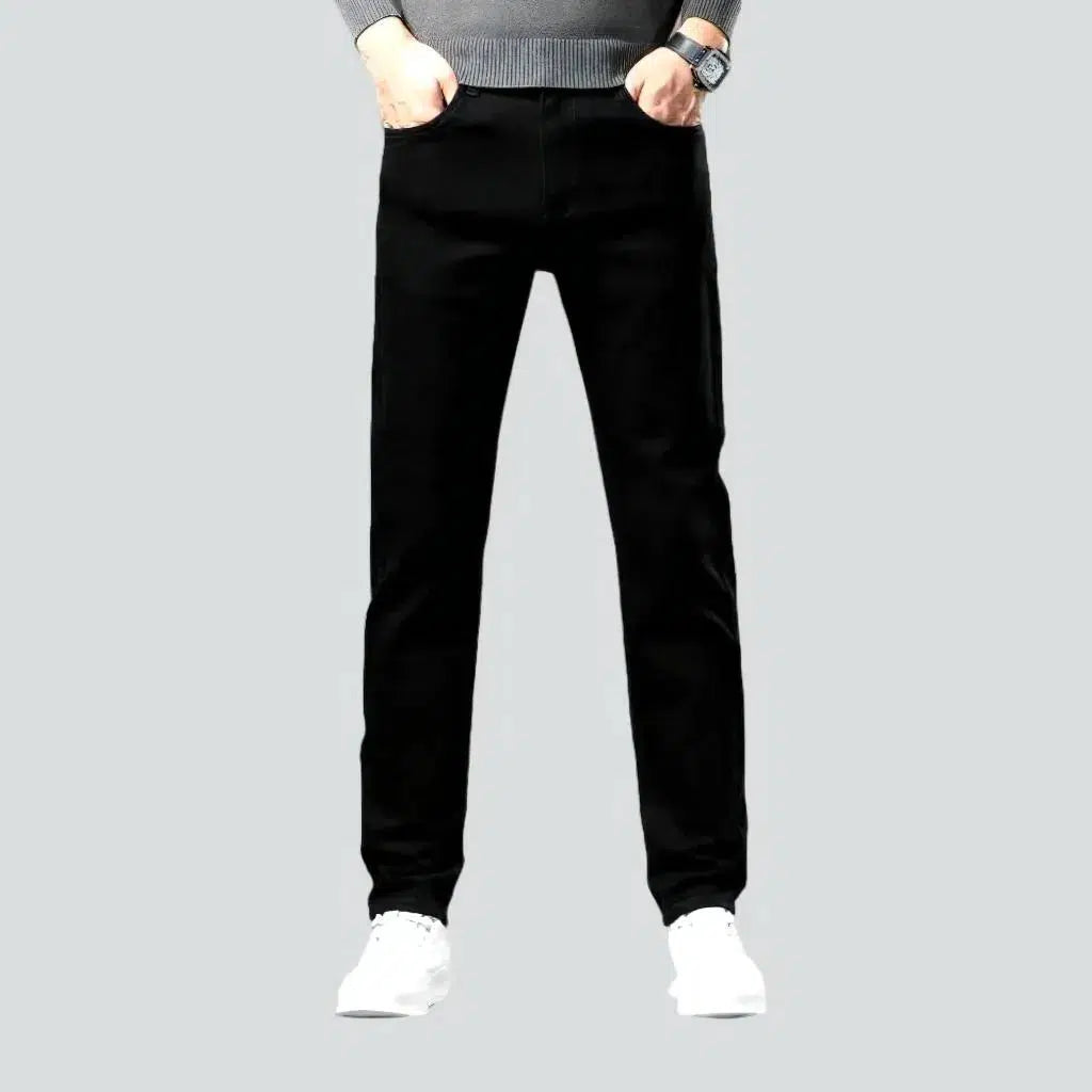 Tapered black. men's stretchy jeans