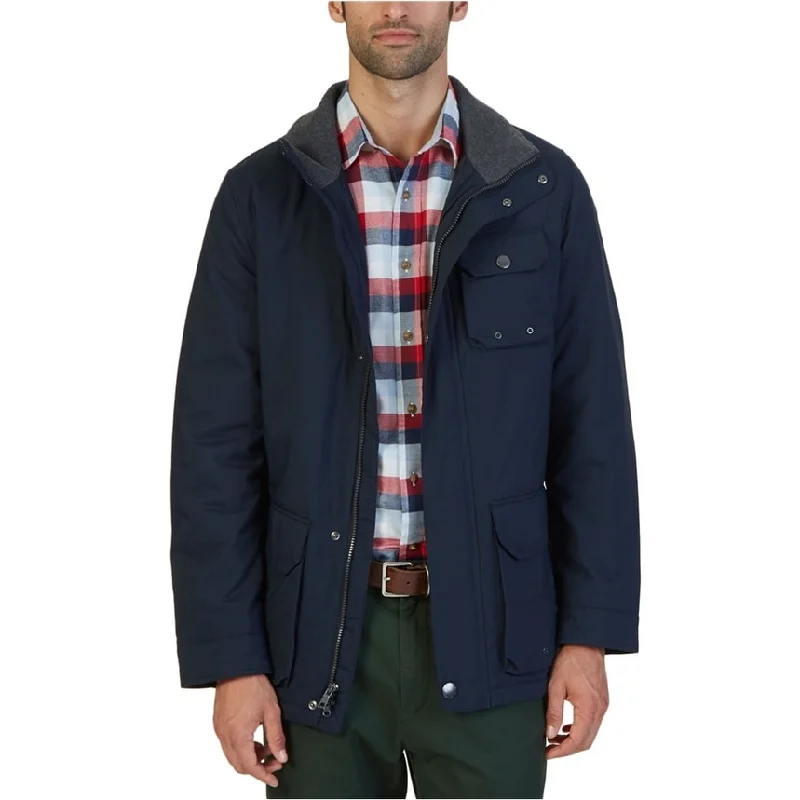 Nautica Mens Multi-Pocket Parka Coat