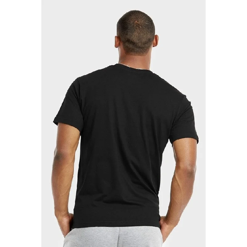 TOP PRO Men's Crew Neck Solid Cotton Lightweight T Shirt 3-PACK BLACK