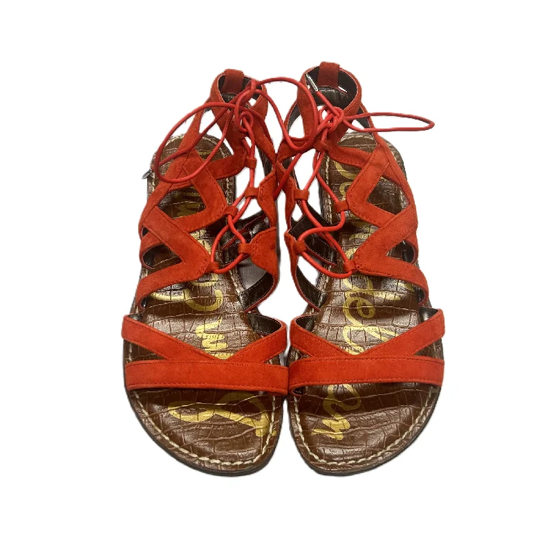 Trendsetting Look Red Sandals Designer By Sam Edelman, Size: 8