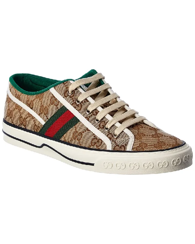 Sleek Structure Gucci Tennis 1977 GG Canvas Sneaker