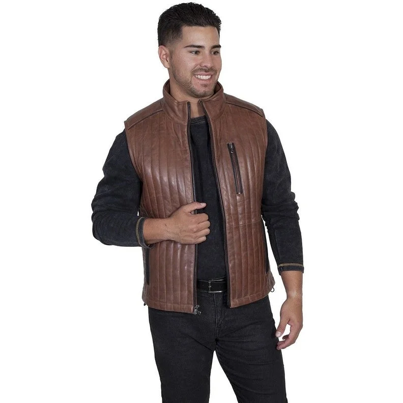 Scully Western Vest Mens Quality Masculine Quilted Zipper F0_306