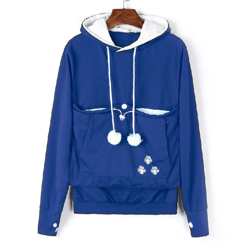 royal blue  cat hoodies