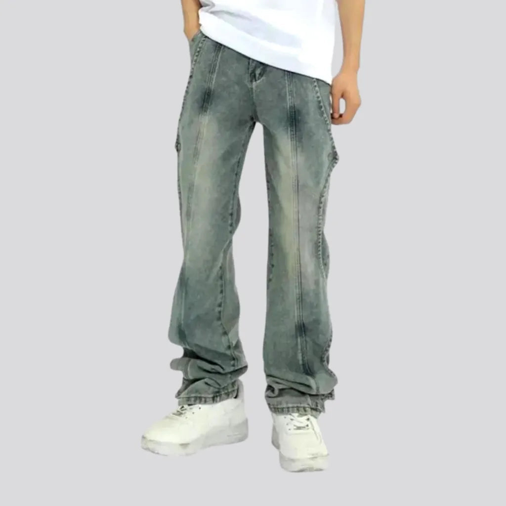 Loose fit high rise retro men's jeans