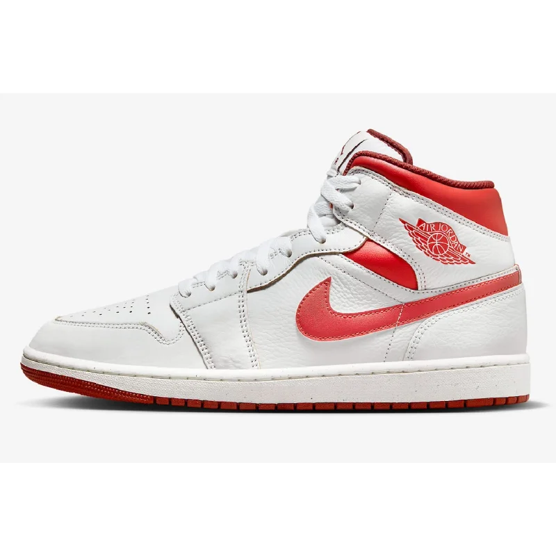 Subdued Elegance Nike Air Jordan 1 Mid SE White/Lobster-Dune Red-Sail  FJ3458-160 Men's