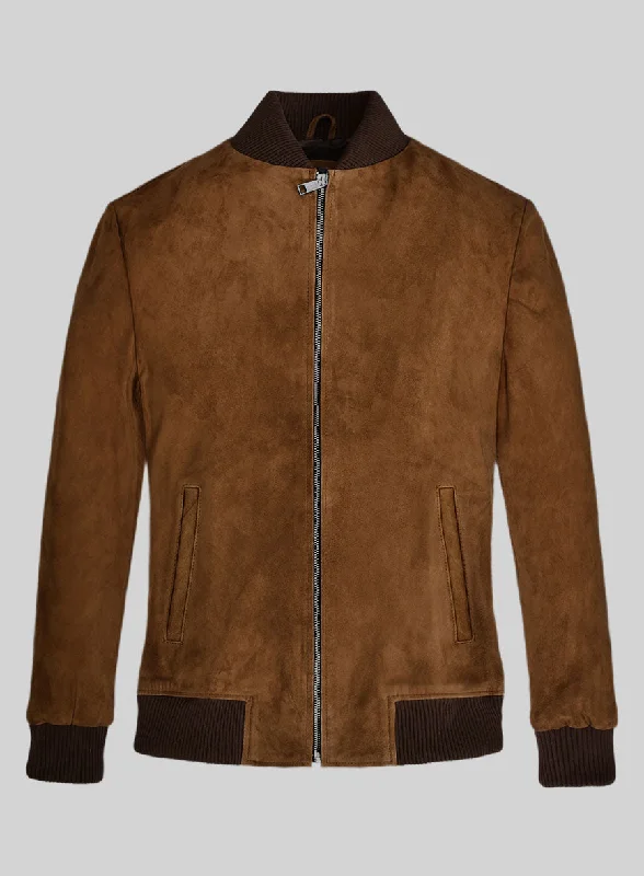 Suede Bomber Leather Jacket