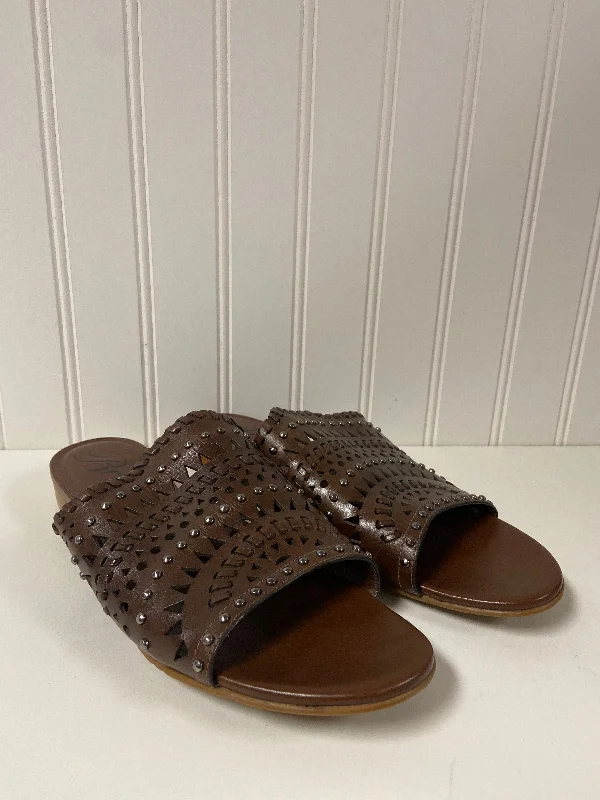 High Impact Bronze Sandals Designer Brighton, Size 8