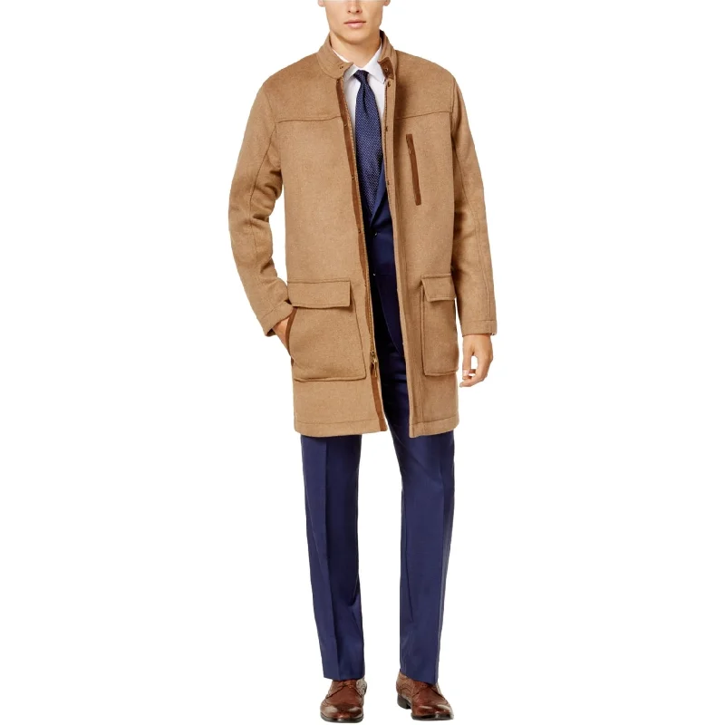 Ryan Seacrest Mens Camel Parka Coat