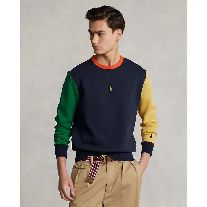 Polo Ralph Lauren - Colour-Blocked Double Knit Sweatshirt - Navy Multi