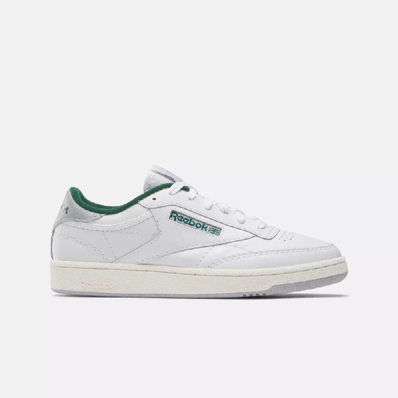 Luxe Sensation Reebok Club C 85 100032970 Sneakers Unisex White Green Leather Lace Up NR8657