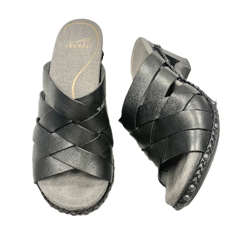 Artistic Flair Black Sandals Heels Block By Dansko, Size: 5.5
