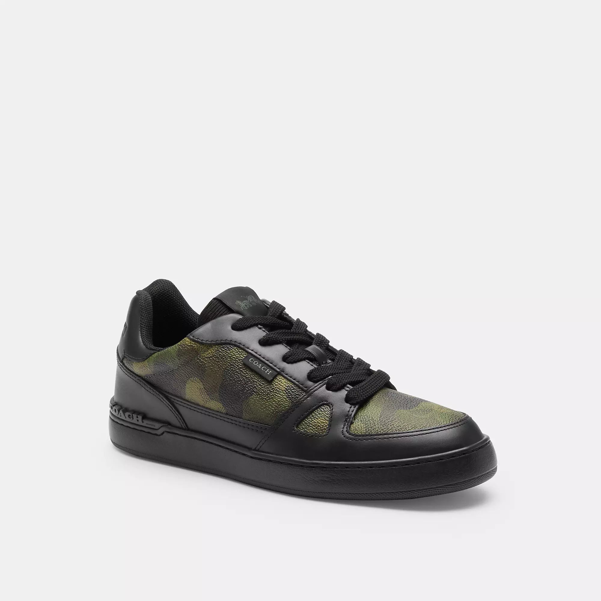 Minimal Statement Coach Outlet Clip Court Sneaker With Camo Print