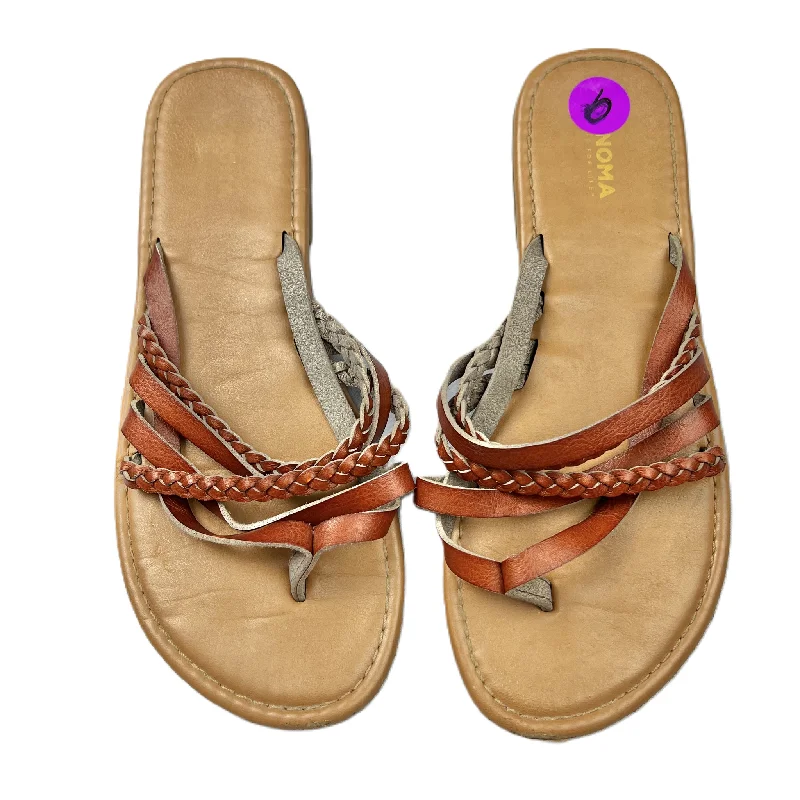 Chic Edge Brown Sandals Flip Flops By Sonoma, Size: 9
