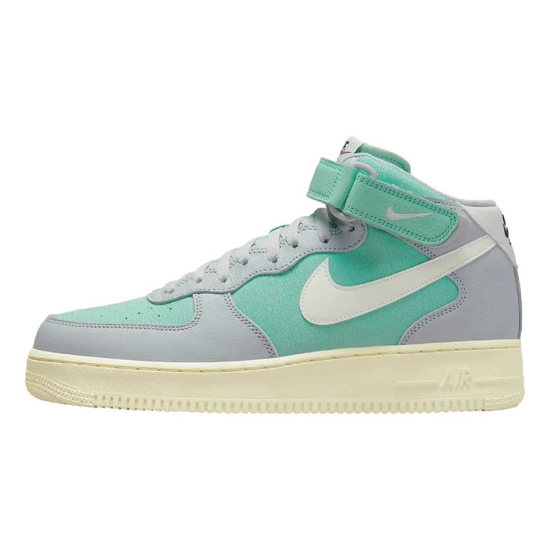 Luxe Sensation Nike Air Force 1 Mid '07 LX Grey Fog/Sail-Enamel Green  DQ8766-002 Men's