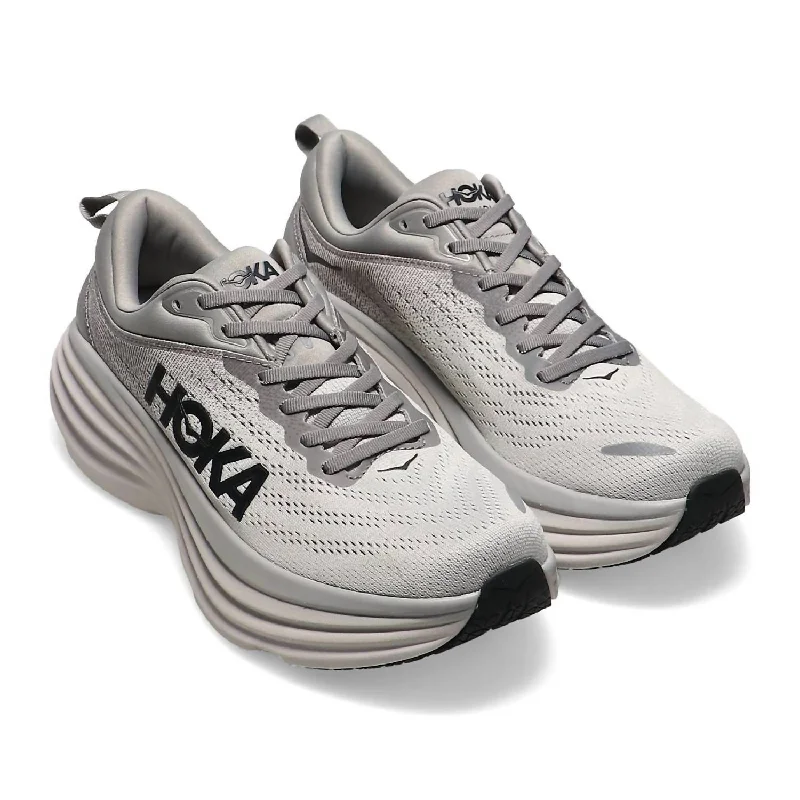 Exotic Prints Men's Bondi 8 Running Shoes In Sharkskin/harbor Mist