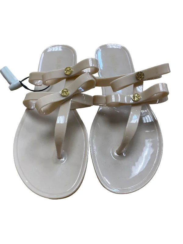 Runway Ready Cream Sandals Flip Flops Lilly Pulitzer, Size 9