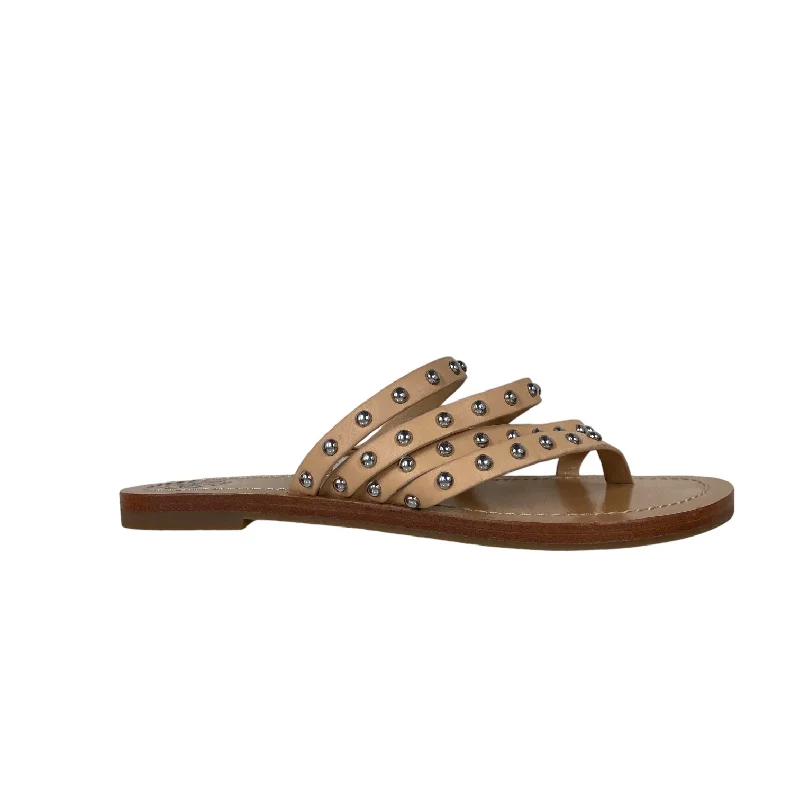 Sleek Sophistication Tan Sandals Designer Tory Burch, Size 7