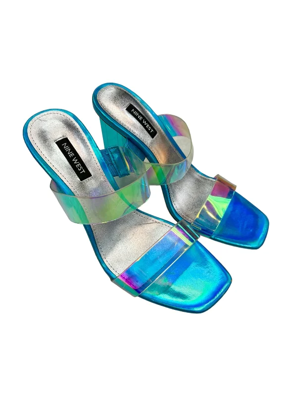 Statement Piece Sandals Heels Block By Nine West  Size: 8