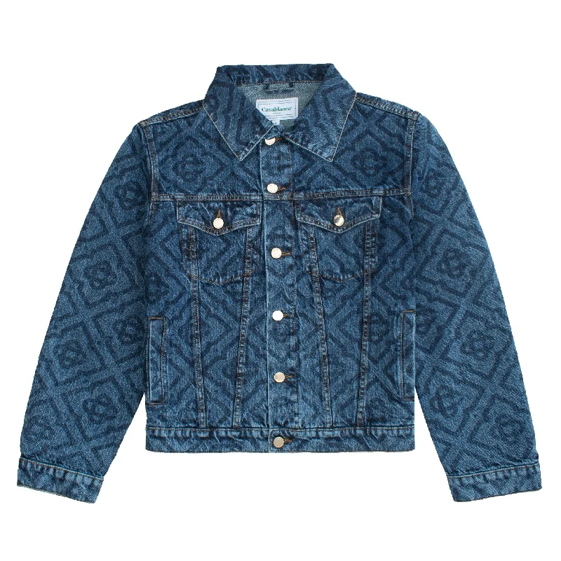 Monogram Denim Jacket | Dark Vintage Wash