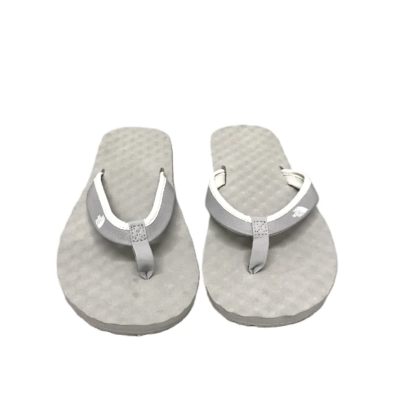 Luxe Influence Grey Sandals Flip Flops By The North Face, Size: 9