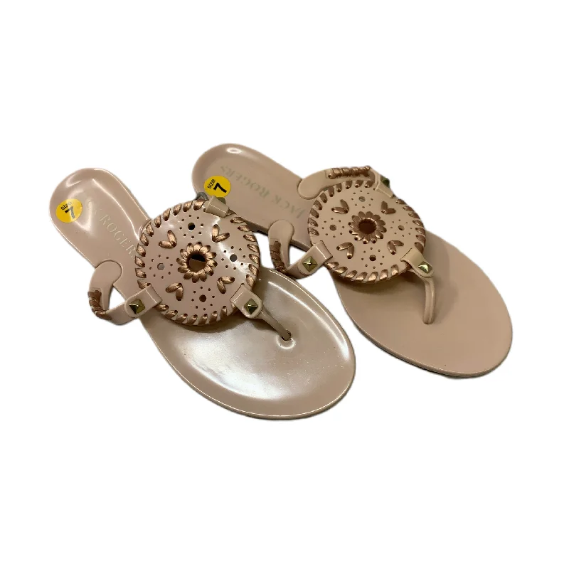 Contemporary Twist Pink  Sandals Designer By Jack Rogers  Size: 7