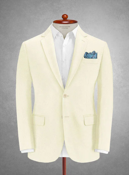 Italian Cream Cotton Stretch Jacket