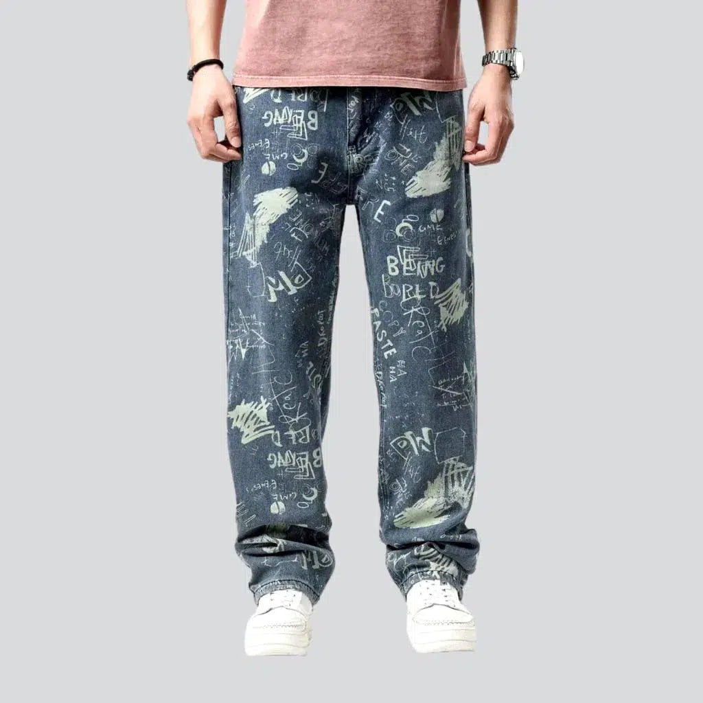 Street painted jeans
 for men