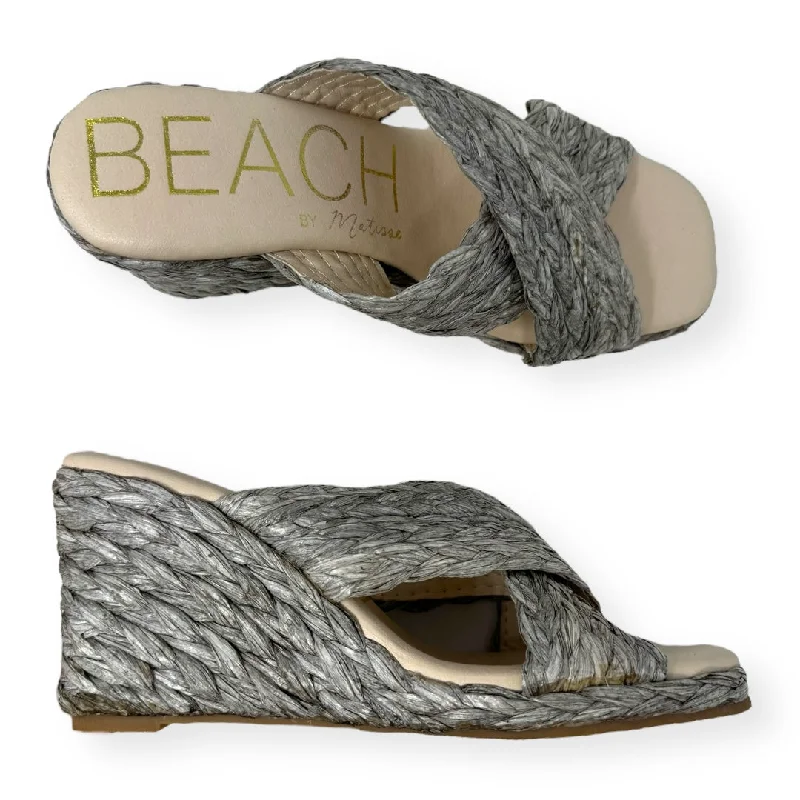 Timeless Beauty Grey Sandals Heels Wedge Matisse, Size 8