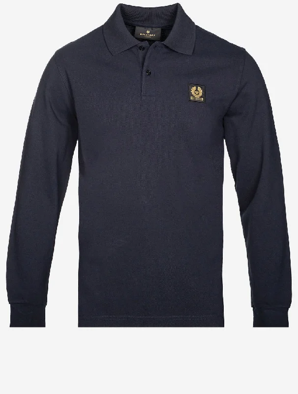 Long Sleeved Polo Dark Ink