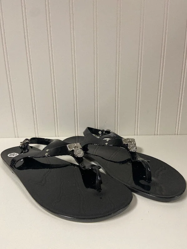 Striking Patterns Black Sandals Designer Michael By Michael Kors, Size 10